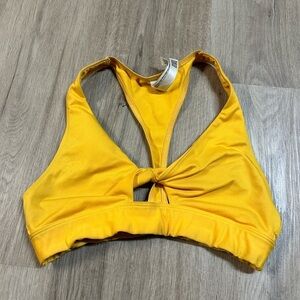 Victorias Secret Yellow Gold Keyhole Detail Sports Bra Size Small